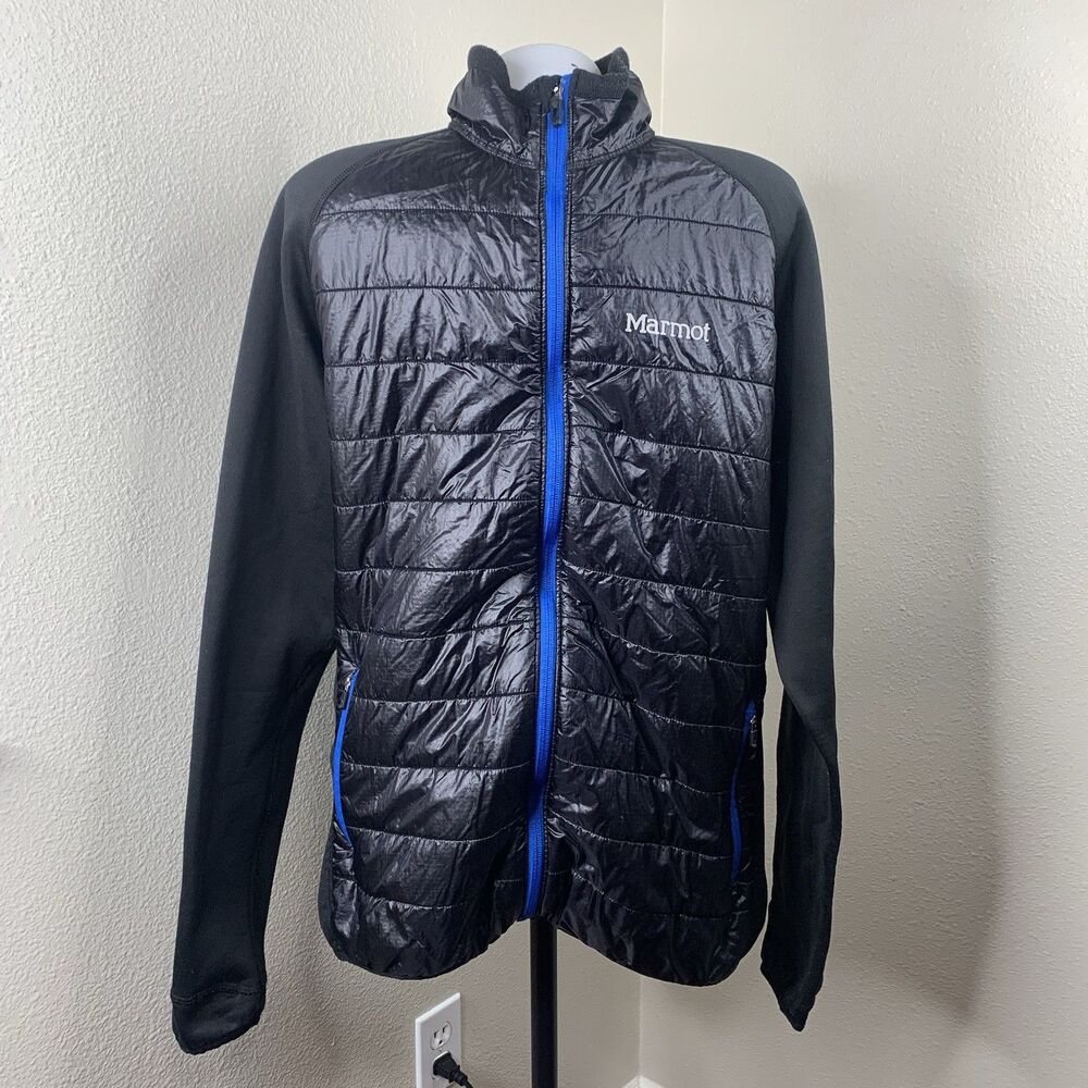 Marmot Men’s Polartec Variant Full Zip Jacket Sz XL Blue And Black Color